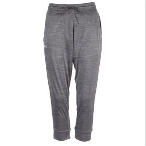 Under Armour Women's Tech Capris 3/4 Pants Small Gray Athletic Gym New MSRP$40